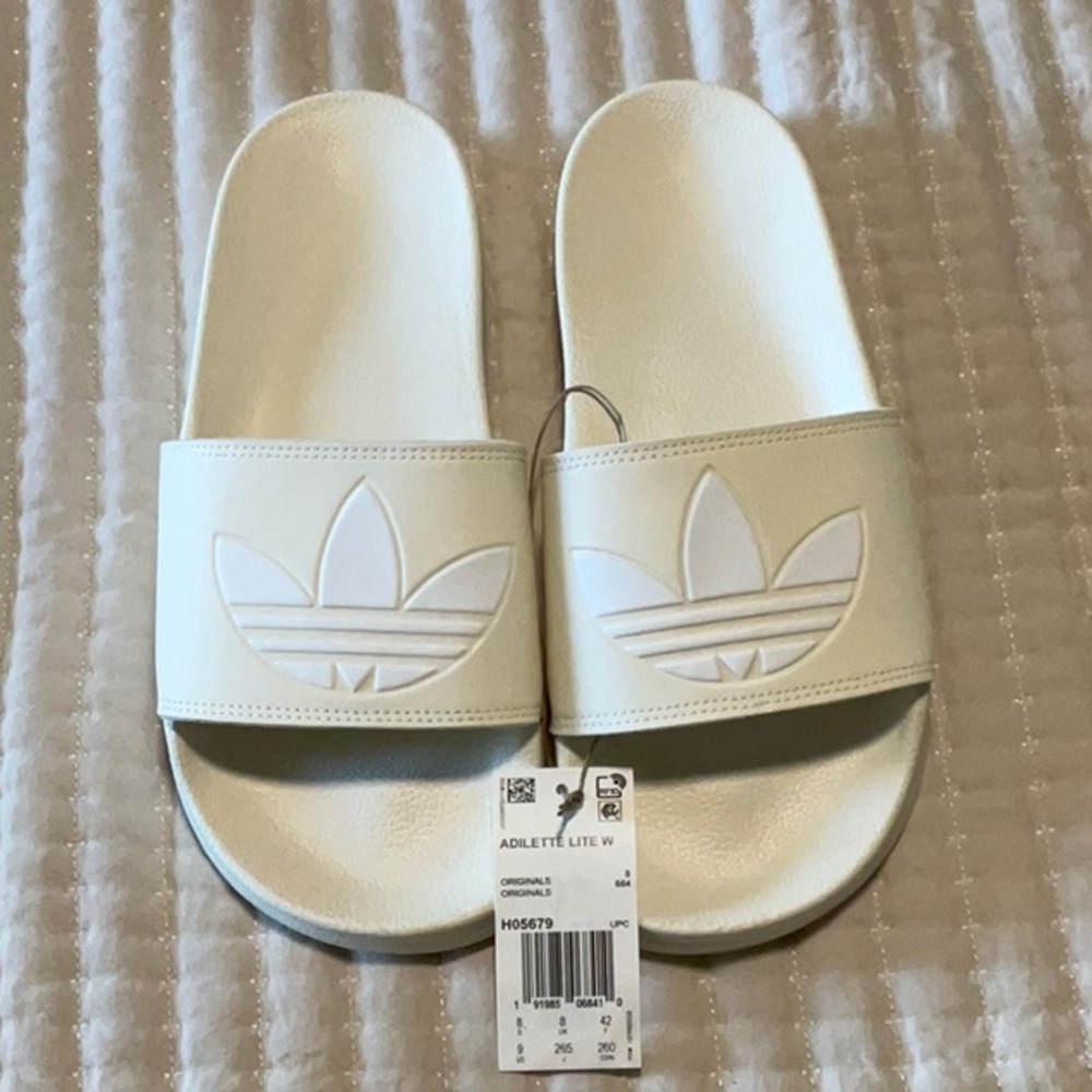 Adidas Cream Adilette Lite Slides